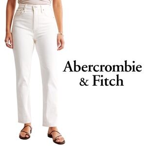 Abercrombie & Fitch Curve Love Ultra High Rise Ankle Straight Jean - 35S